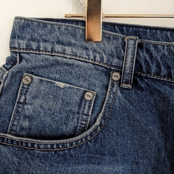 ONE TEASPOON Mid Waist Bandit Slim Fit Twisted Cuff Denim Short NEW Size 29 - Picture 9 of 12